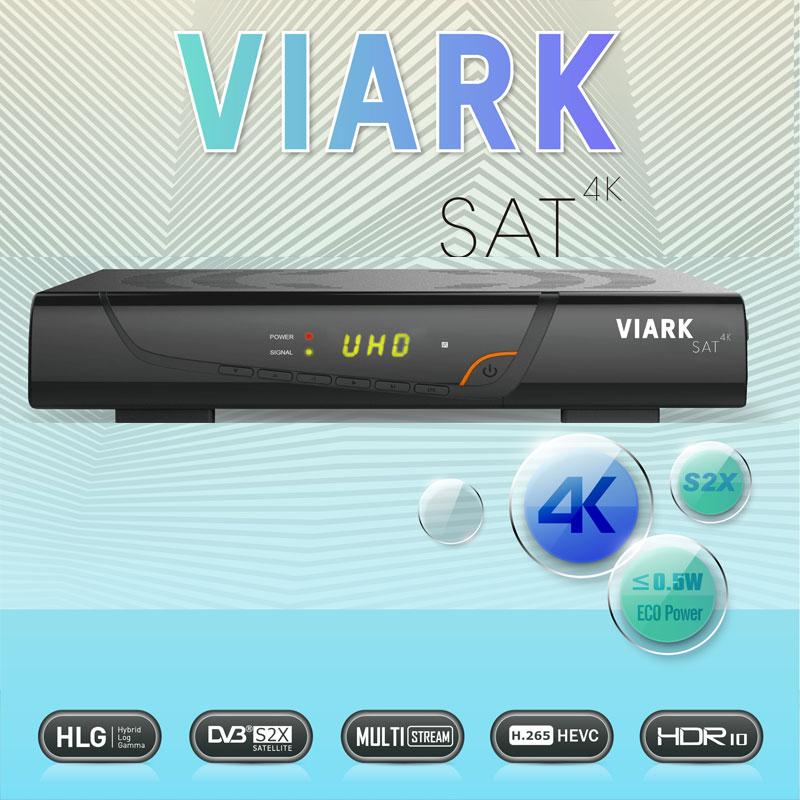 Viark Sat Full HD Sat H.265 HEVC Receiver DVB-S2 IPTV 1080p WLAN