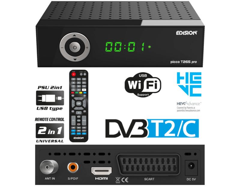 Comprar RECEPTOR TDT ECON COMPACT DVB-T2/CABLE H.265 Online - Sonicolor